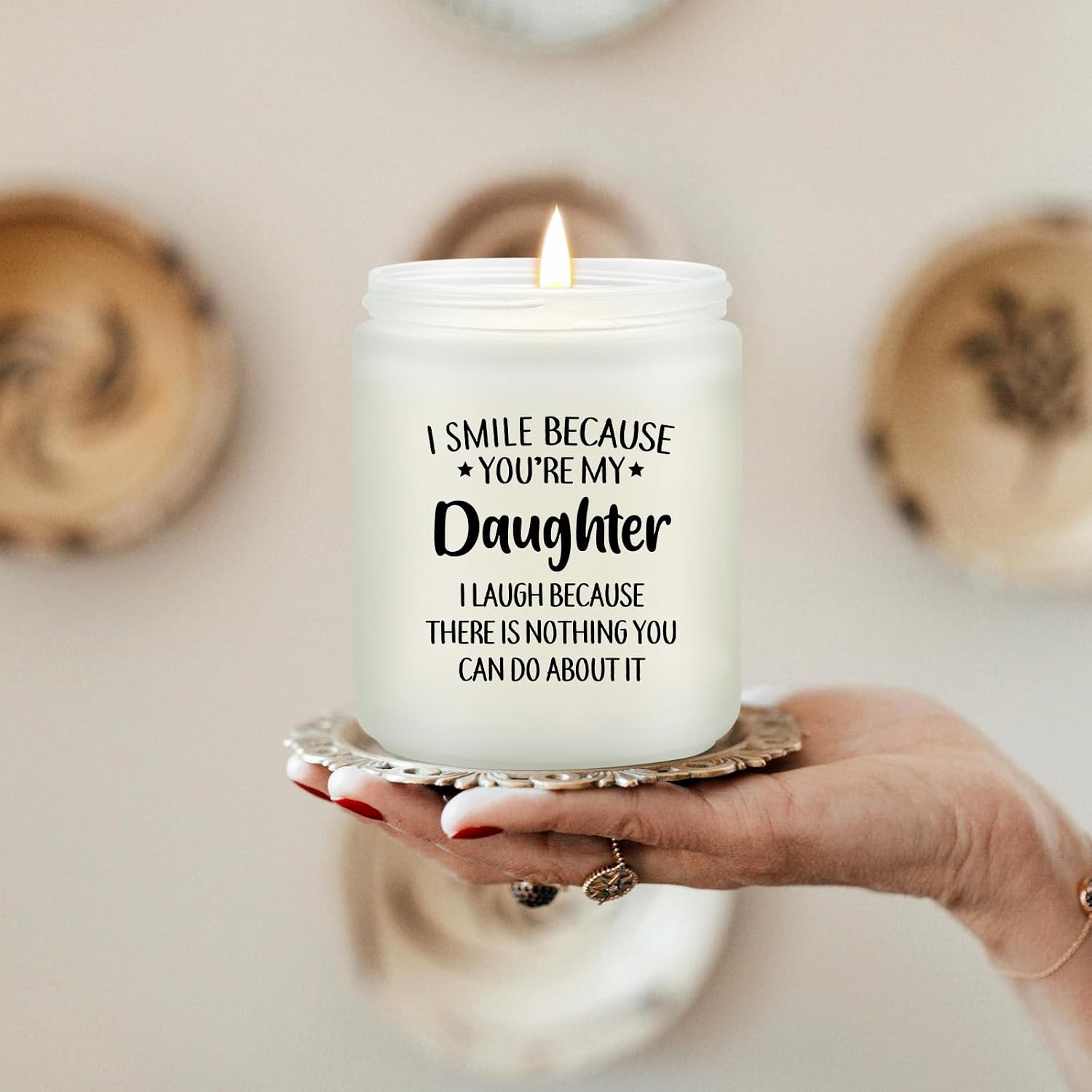 Maybeone Mothers Day Daughter Gifts from Mom Dad - Valentines Day Christmas Birthday Gifts for Daughters - Lavender Scented Candle