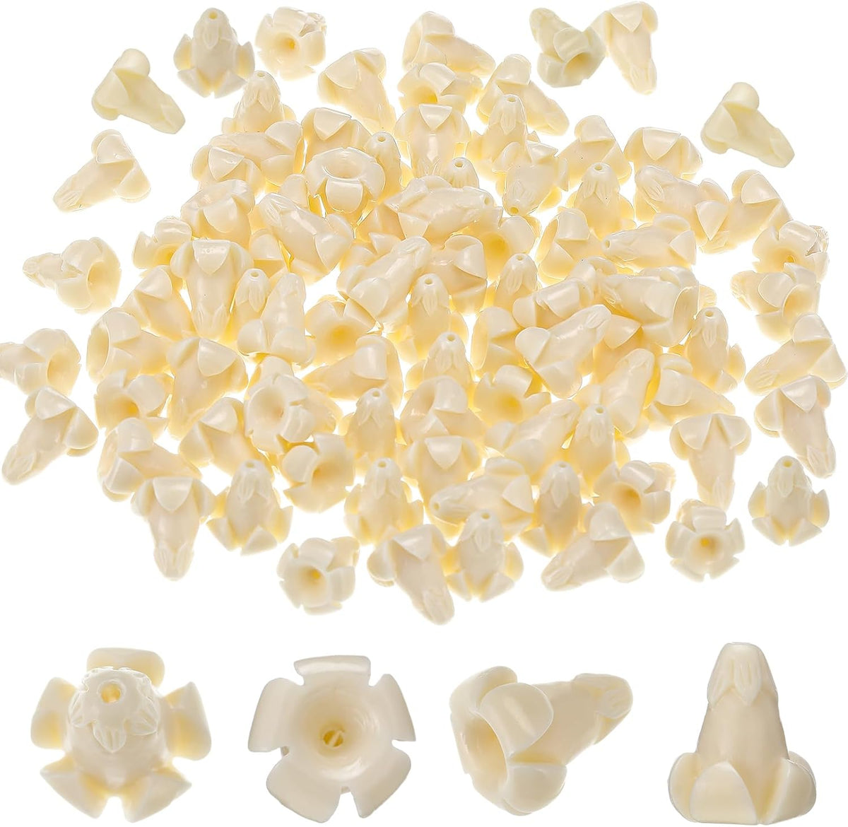 jutom 100 pcs puakenikeni flower beads hawaiian for, main product view