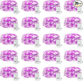 20 Pack LED Fairy Lights Battery Operated,3 Features Blinking Slowly Blinking & just on 7FT 20 LED Waterproof Mini Twinkle String Lights for Wedding Mason Jars Halloween Christmas Decorations,Purple
