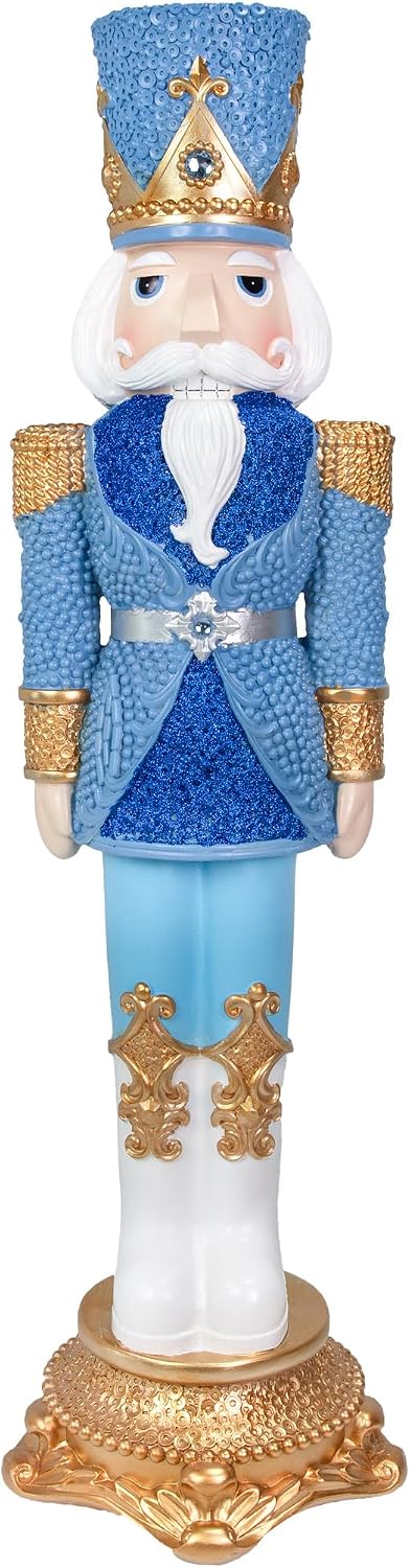 sunnydaze kenneth the princely 3ft nutcracker statue, christmas, main product view