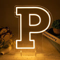 Light Up Letters P, Led Marquee Letter Lights Neon Sign, 13.9" Height Decorative Lighted Alphabet Number, Battery/USB Powered Led Letters Lights for Wedding, Birthday, Party, Christmas or Home Decor