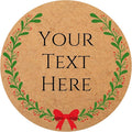 100-1000pcs Custom Stickers Merry Christmas Stickers Personalized Labels Adhesive Xmas Decorative Envelope Seals Stickers for Cards Gift Boxes (Round Kraft -6)