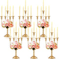 gold candelabra candlestick holder, 9.45 x 9.45 x, main product view