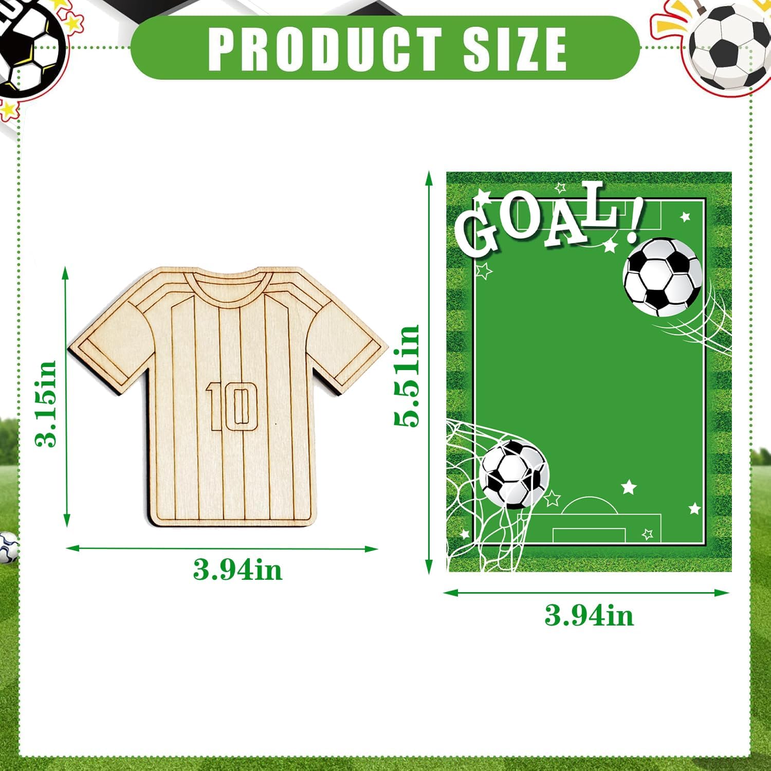 Xvvti 12PCS Soccer Party Favors- DIY Soccer Wood Painting Kits with Art Supplies – Fun Thank You Gifts, Birthday Party& Goodie Bag Stuffers