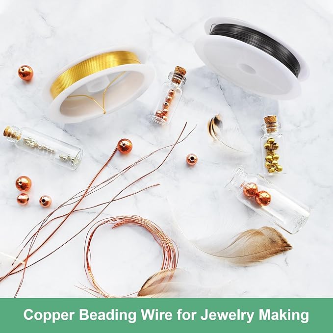 1 mm/18 Gauge Copper Wire for Jewelry Making, 5.2FT Copper Beading Craft Wire for Jewelry/Weaving/DIY Crafting/Planting, Color-Retaining [1.6M, Metallic Black]