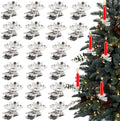 Pack of 20 Tree Candle Holders Clip Silver Candle Holders Christmas Tree Candle Inserts Decorative Mini Candle Holder for Tree Candles, Birthday Candles, Table Candles, Tea Lights