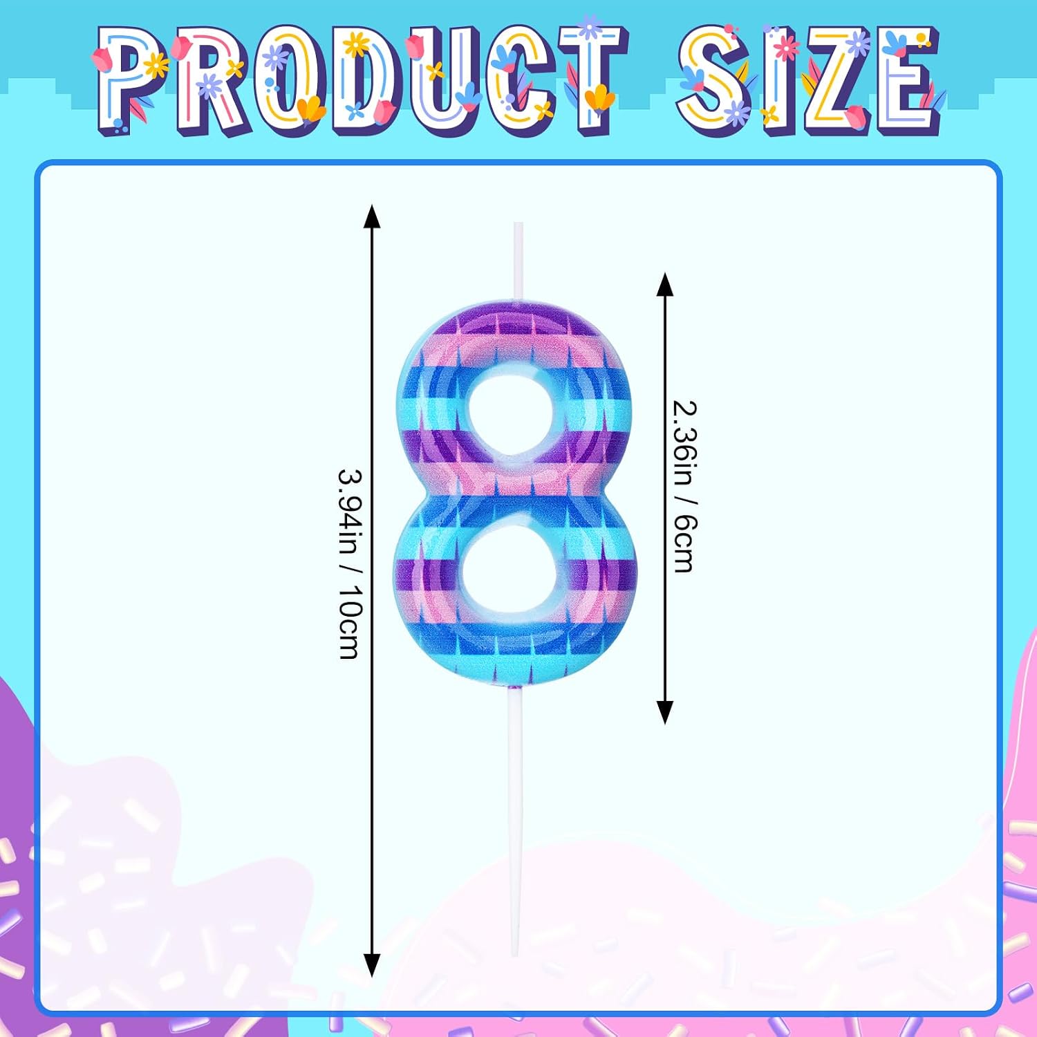 Conelist Video Game Birthday Candles Piñata Gaming Party Candle Numeral Cake Topper for Kids Battle Boys Birthday Decoration Gaming and Video Game Party Decoration Supplies(Number 8)