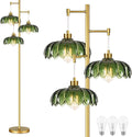 illmtw glass gold floor lamp for living room,bedroom,mid, main product view