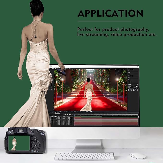 Dark Green Photography Backdrop for Photoshoot, Photo Backdrop Curtain, Perfect Dark Green Backdrops for Party Portrait Photoshoots Video Studio 6FTx9FT