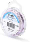 Artistic Wire, 20 Gauge Silver Plated Tarnish Resistant Colored Copper Craft Wire, Amethyst, 25 ft