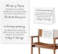 In Loving Memory Wedding Sign, Reserved Memorial Chair Signs Pew Cloths Seating Placeholder, Wedding Decorations for Reception Event Celebrations (2 Pcs, today & always)