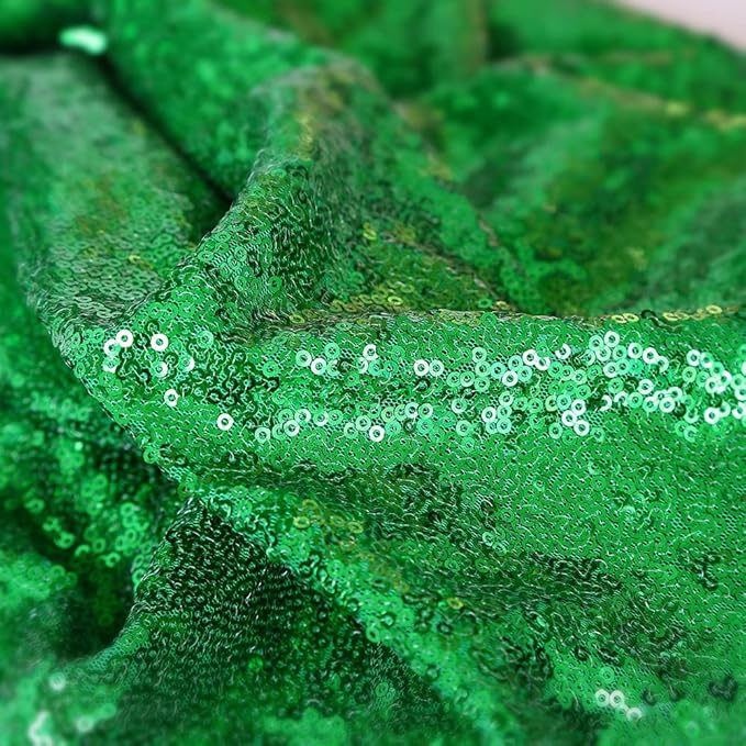 Green Sequin Backdrop Curtains 2 Panels 2FTx8FT Christmas Party Backdrop Glitter Birthday Bridal Wedding Curtains Sparkle Photo Backdrop