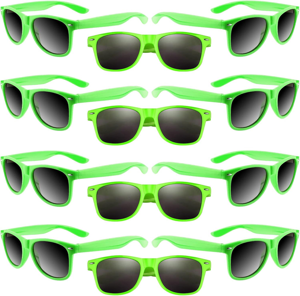 ASTARON 12 Pack Party Sunglasses Bulk Neon Party Favors for Beach Wedding Party Pool Supplies