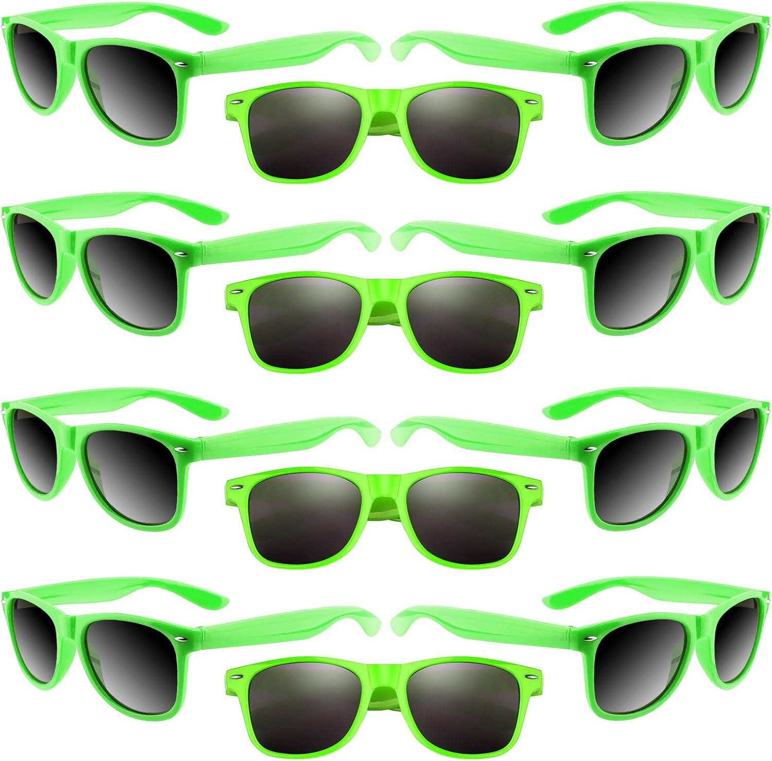 ASTARON 12 Pack Party Sunglasses Bulk Neon Party Favors for Beach Wedding Party Pool Supplies