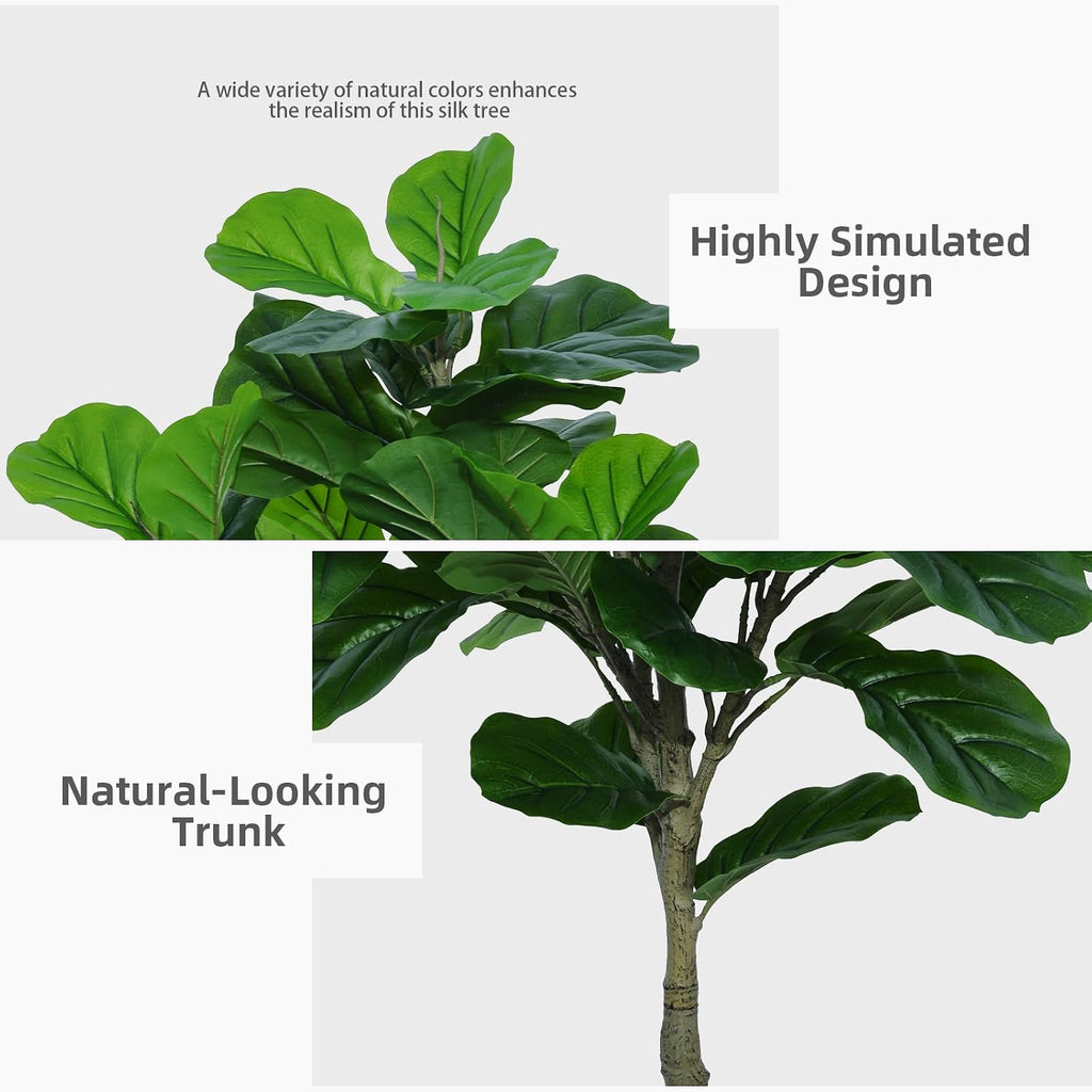 astidy fiddle leaf fig tree artificial 5ft on a desk or shelf