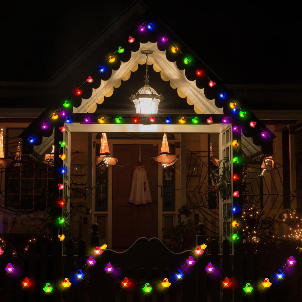 Deekin 1 Pcs Rubber Duck String Lights (20 LED Each) Battery Operated String Lights Decorative for Car Wall Window Yard Garden Birthday Baby Shower Party Decor