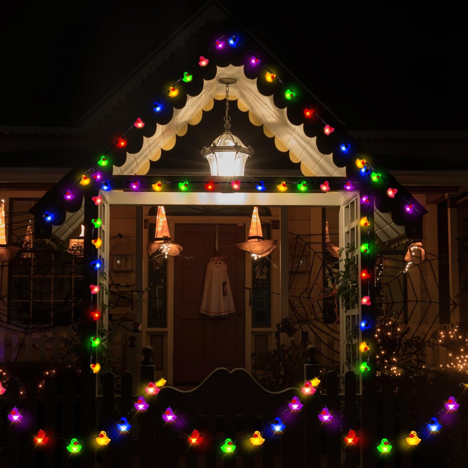 Deekin 1 Pcs Rubber Duck String Lights (20 LED Each) Battery Operated String Lights Decorative for Car Wall Window Yard Garden Birthday Baby Shower Party Decor