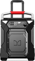 Monster Rockin’ Roller 360 Indoor/Outdoor Portable Bluetooth Speaker | Up to 240W of 360 Degree Sound & Up to 100 Hours of Playtime | Includes Microphone