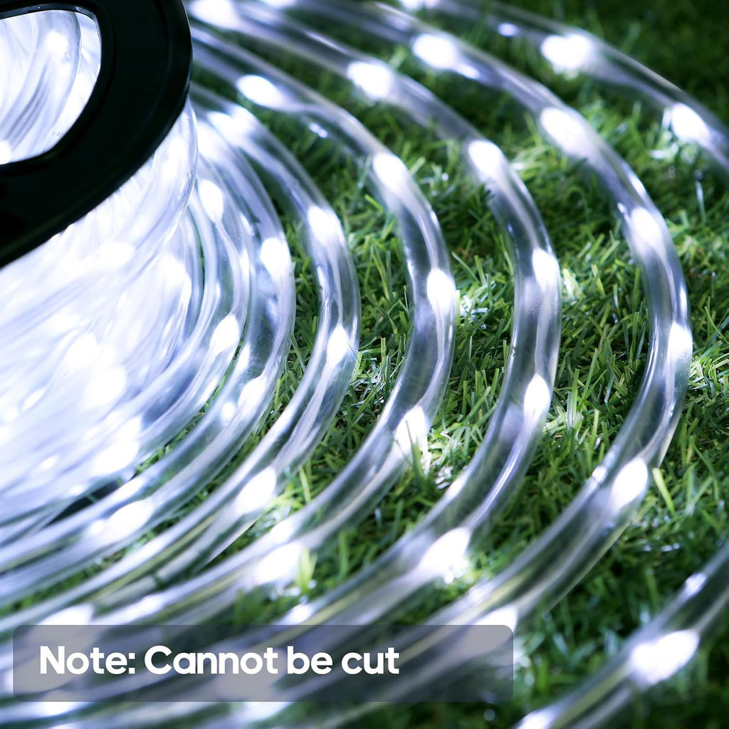 100Ft 720 LED Rope Lights Outdoor Waterproof with Remote, 8 Modes and 4 Brightness Rope Lights for Outside, Garden, Patio, Pool, Bedroom, Party, Indoor Outdoor Decoration (Cool White)