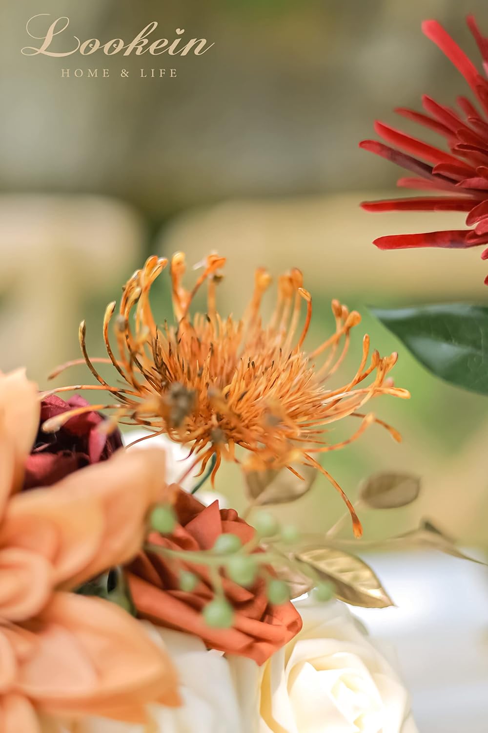 lookein artificial flowers for diy wedding decoration bridal on a desk or shelf