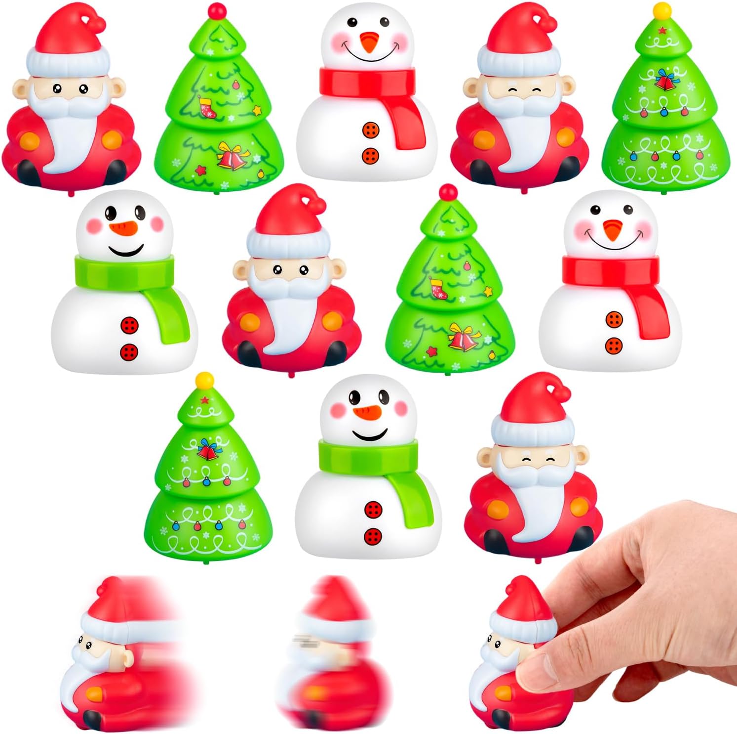 12PCS Christmas Mini Pull Back Cars Toys | Christmas Themed Toys for Toddlers for Classroom Prizes, Stocking Stuffers, Holiday Birthday Party Favors
