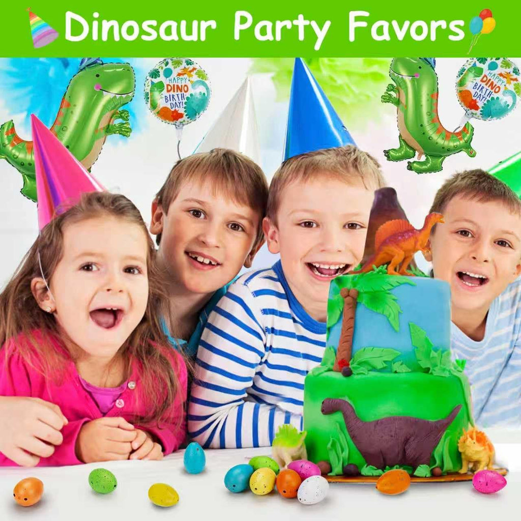 60PCS Small Hatching Dinosaur Eggs for Dinosaur Birthday Party Favors Goodie Bag Stuffers Classroom Carnival Prizes Bulk Non Candy Treats Pinata Fillers Novelty Grow in Water Dino Egg with Toys Inside