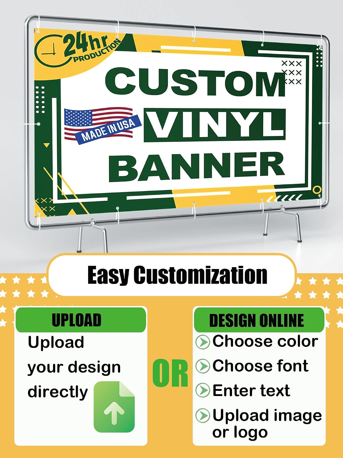 Custom Banner 3ft x 6ft Vinyl Banner Custom Backdrop - Full Color 13 Oz Sign ...