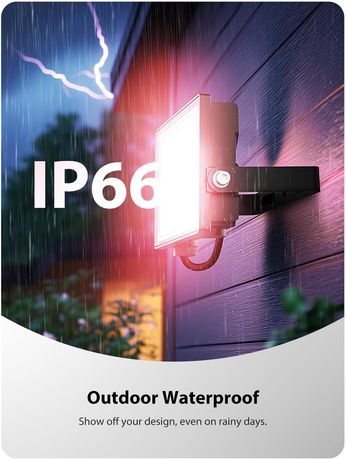 Onforu LED Flood Light Outdoor 300W Equivalent, 30W Color Changing RGBW Flood...