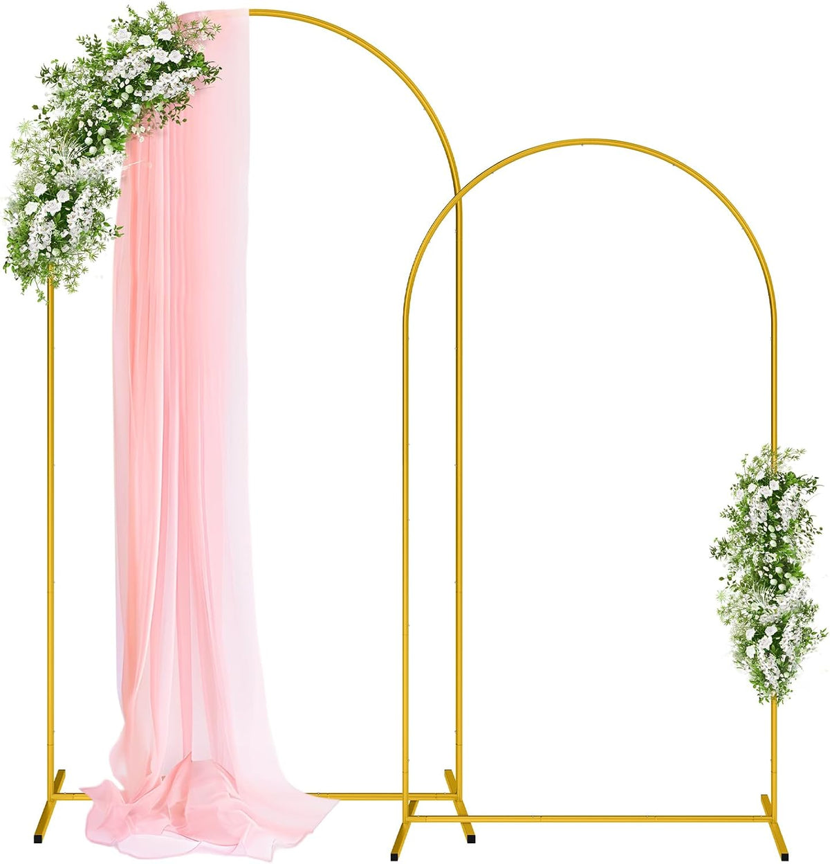 pureegg gold arch backdrop stand set, metal, set, main product view