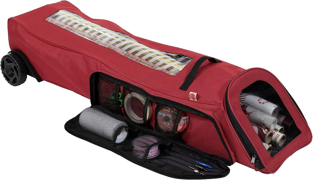 rolling gift wrapping paper storage containers, holds 12, main product view