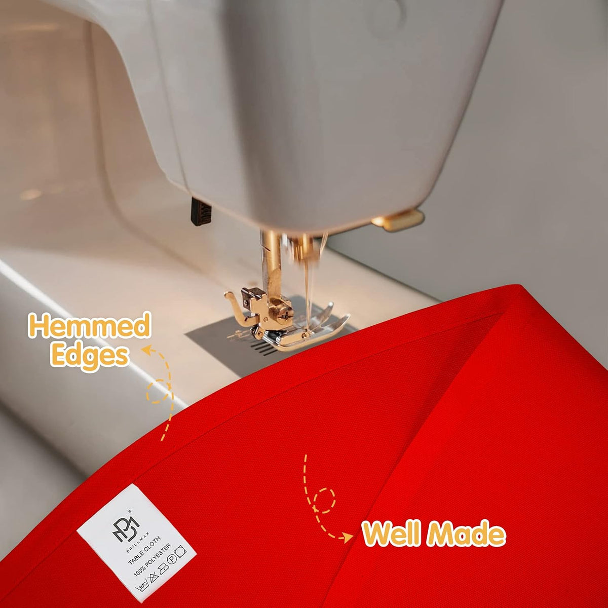 BRILLMAX 6 Pack Red Round Tablecloths 70 Inch for 30"-48" Tables