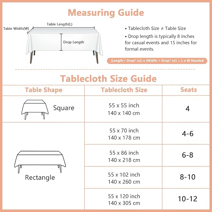 MYSKY HOME White Table Cloth Rectangle, Rectangular Table Cloth, Wrinkle Resistant, Waterproof Tablecloth, Washable Farmhouse Tablecloths, Table Cloths with Tassels for Kitchen Dining, 55"X86"