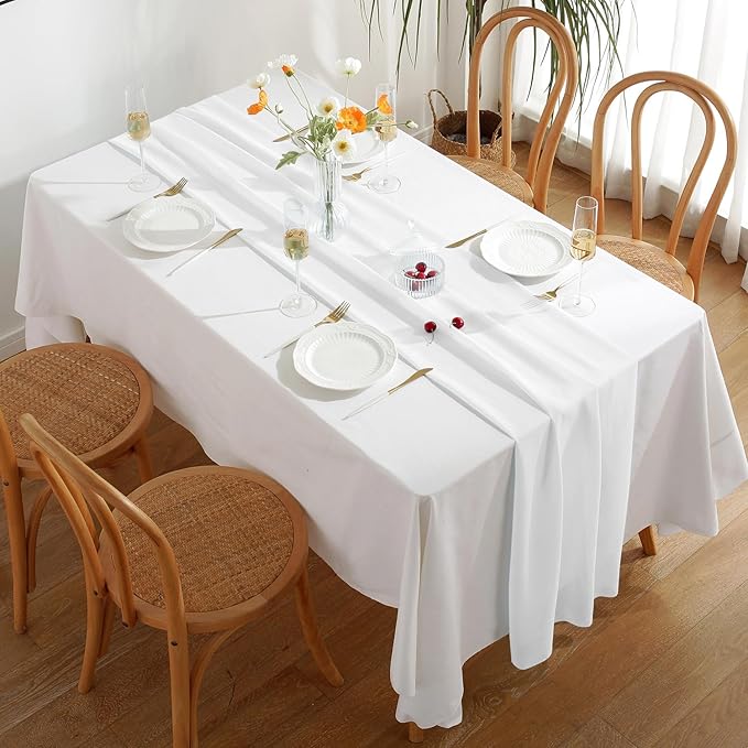 2 Pack 10 Ft Chiffon Table Runner White Gauze Long Table Runners 27x120 Inches Sheer Tulle Table Runner for Rustic Wedding Reception Bridal Shower Decorations Birthday Party