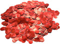 Red Foil Confetti,Round Dots Glitter Table Confetti,Sparkling for Party Decorations(1.76 OZ)