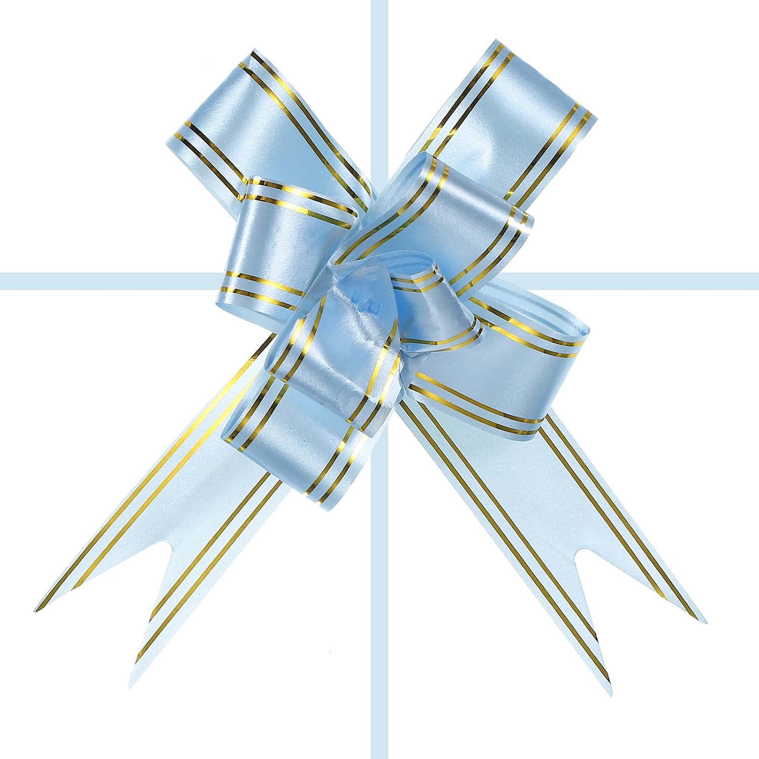 4" Gift Wrap Bows, 20 Pack Christmas Pull Bow Baskets Present Wrapping Ribbon Bows for Party Ceremony Wedding Decor, Blue