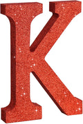 TONIFUL 8 Inch Red Glitter Letter K Table Centerpiece A-Z Red Birthday Party Decorations,Red Alphabet K for Birthday,Chrismas,Graduation,Bridal Shower,Wedding,Anniversary Party Supplies