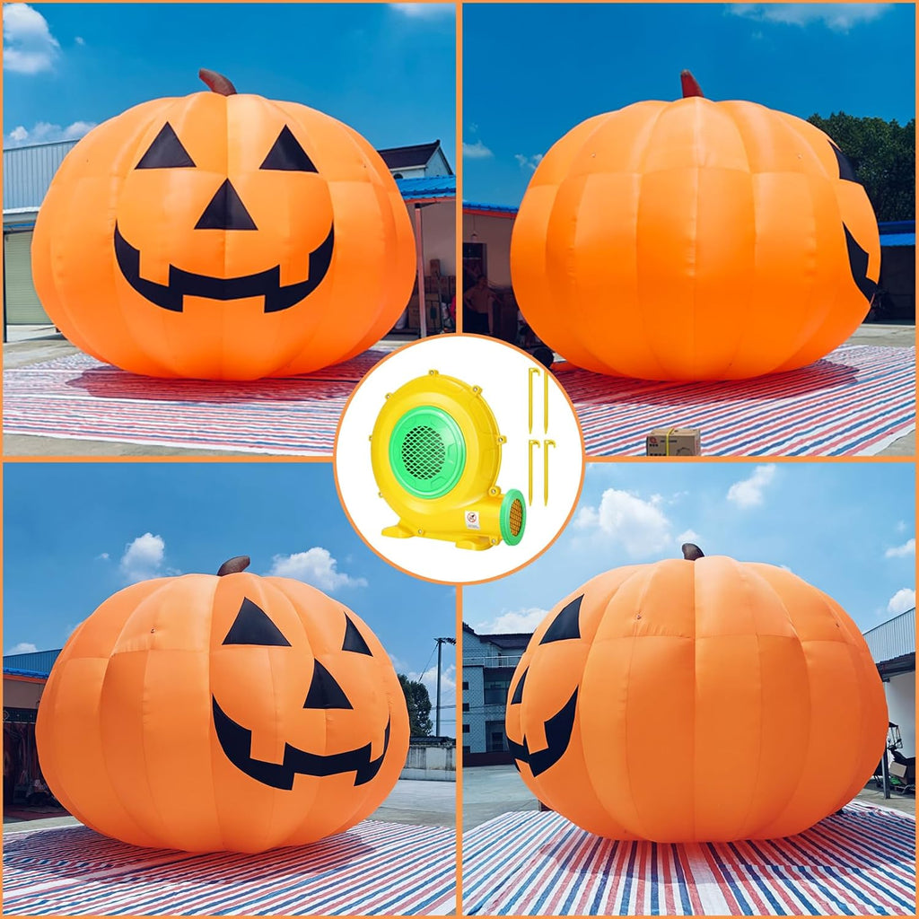 giant 10ft halloween inflatables pumpkin decorations, blow up, view 9