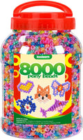 iooleem pony beads(8000pcs glitter), beading supplies, friendship bracelets, main product view