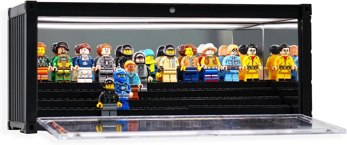 minifigure display case with light & 5-tier removable, main product view
