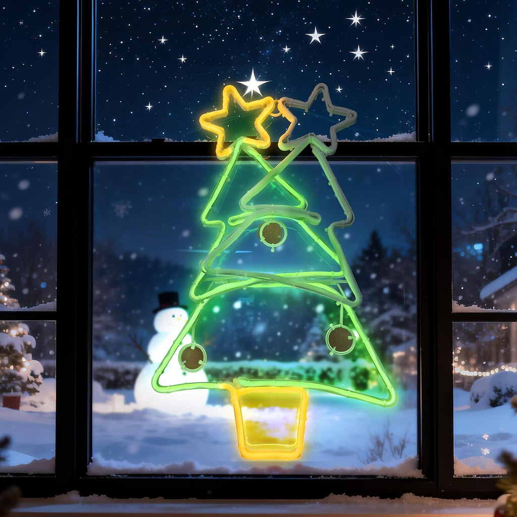 christmas tree neon sign, tree led neon light, main product view