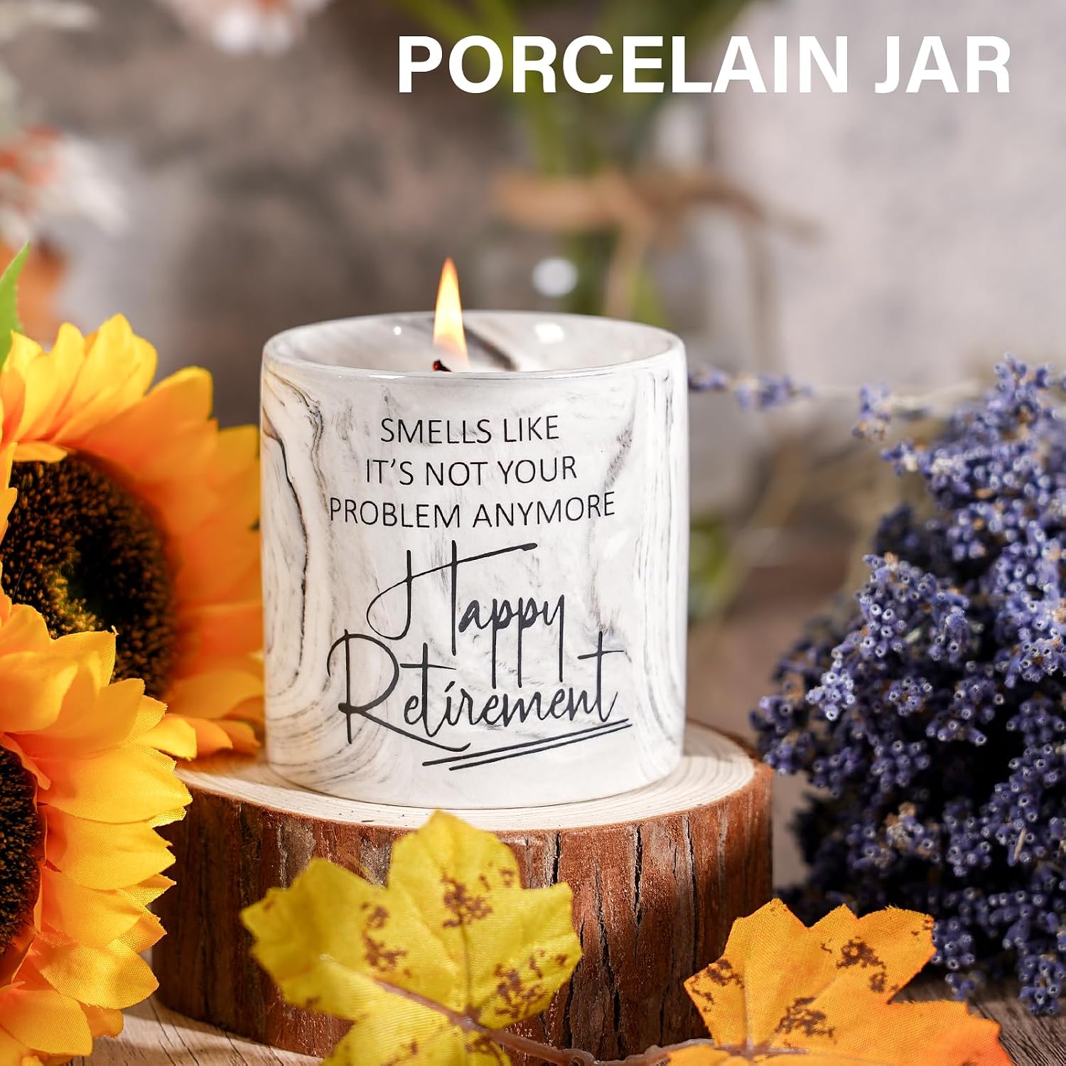 FreeJac Retirement Gifts for Women Men 2026 Retirement Candle for Coworker Boss Funny Farewell Retired Gift for Friend Teacher Nurse Goodbye Gifts for Woman Lavender Candle