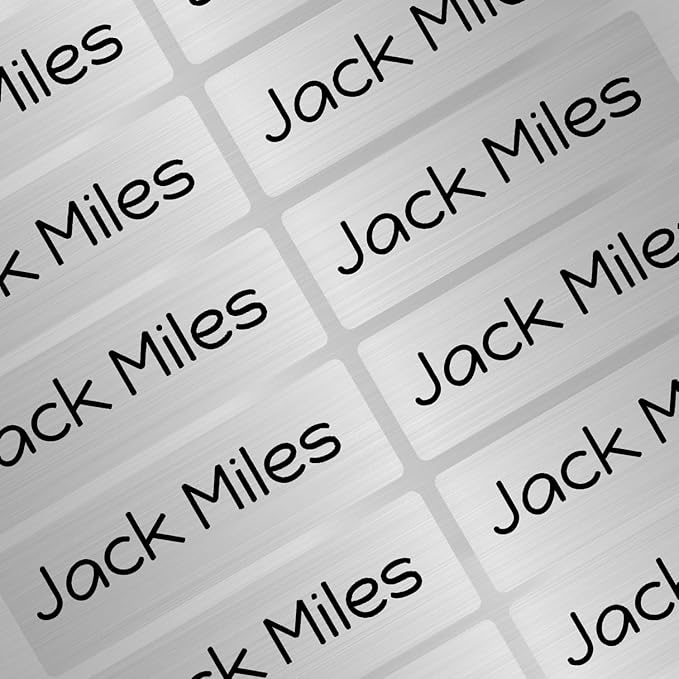 Custom Logo Stickers for Business, Personalised Logo Labels, Waterproof, Perfect for Branding & Packaging (Brushed Silver)