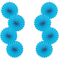 Blue Hanging Paper Fans,Blueaccessories Paper Decorations for Party,Blue Harmony Classroom Decorations,Party Decorations for Boys 12in Hanging Paper Fans 30 Color DIY Set (Sky Blue)