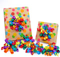 LaRibbon Rainbow Bows - Curly Ribbon Gift Bows, Self Adhesive for Birthday Party, Holiday Party Favors, Gift Wrapping - 6 Counts