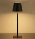 UME Cordless Table Lamp, Battery Operated Lamp - Portable Waterproof Rechargeable Table Lamp w/ 3 Color Temps & Stepless Dimming for Dinner, Desk, Cafe, Outdoor (Black)