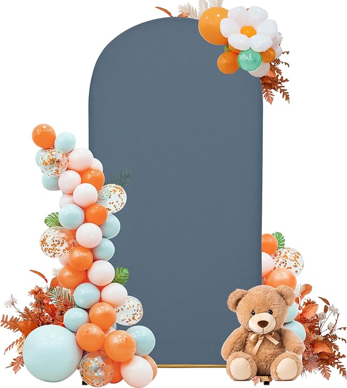 Wedding Arch Cover 6.6FT Arch Backdrop Cover Spandex Fitted Arch Cover for Round Top Chiara Backdrop Stand Covers for Wedding Birthday Party Baby Shower Banquet Ceremony Decoration