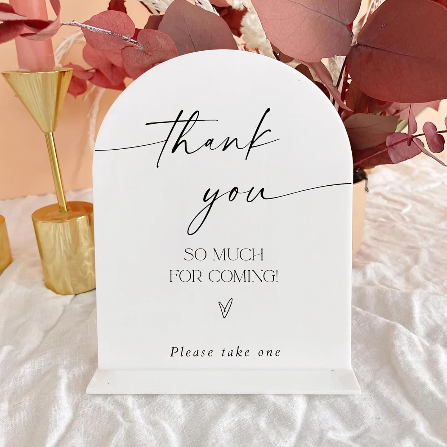 8x10 Inch White Arch Acrylic Sign with Stand | 5 Pack Blank White Acrylic Arch Sign with Base for DIY Wedding Table Numbers, Arched Wedding Signage, Events& Parties (8x10 Inch)
