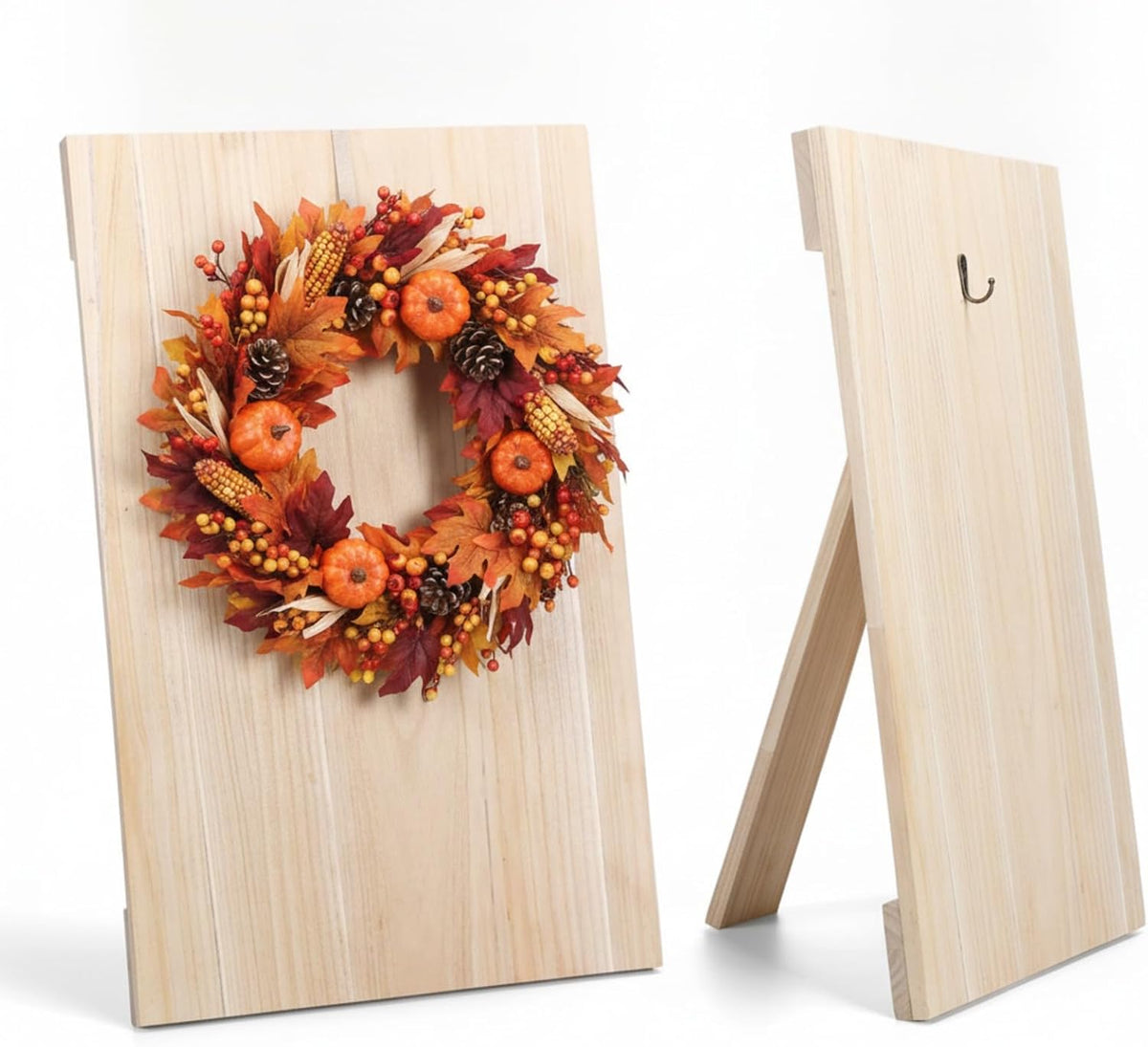 17'' wood wreath easel stand holder board for, main product view