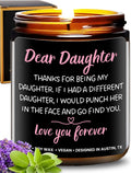 Funny Daughter Candle, Best Daughter Gifts from Mom, Unique to My Daughter Gifts from Dad, Ideal Birthday Presents for Her Adult, Mother's Day, Christmas, Gift-Ready