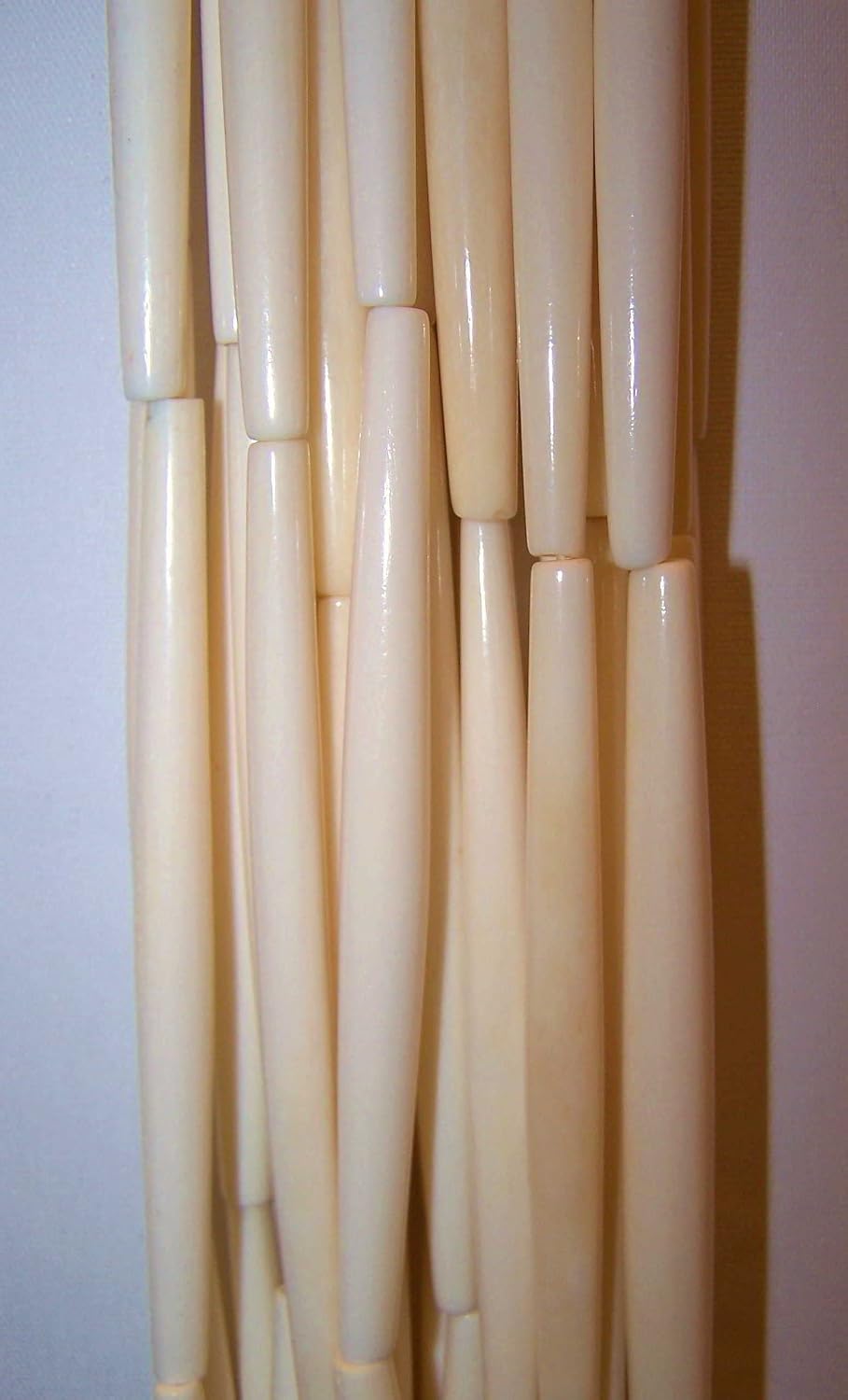 genuine bone or horn handmade hairpipe beads (4-inch, main product view